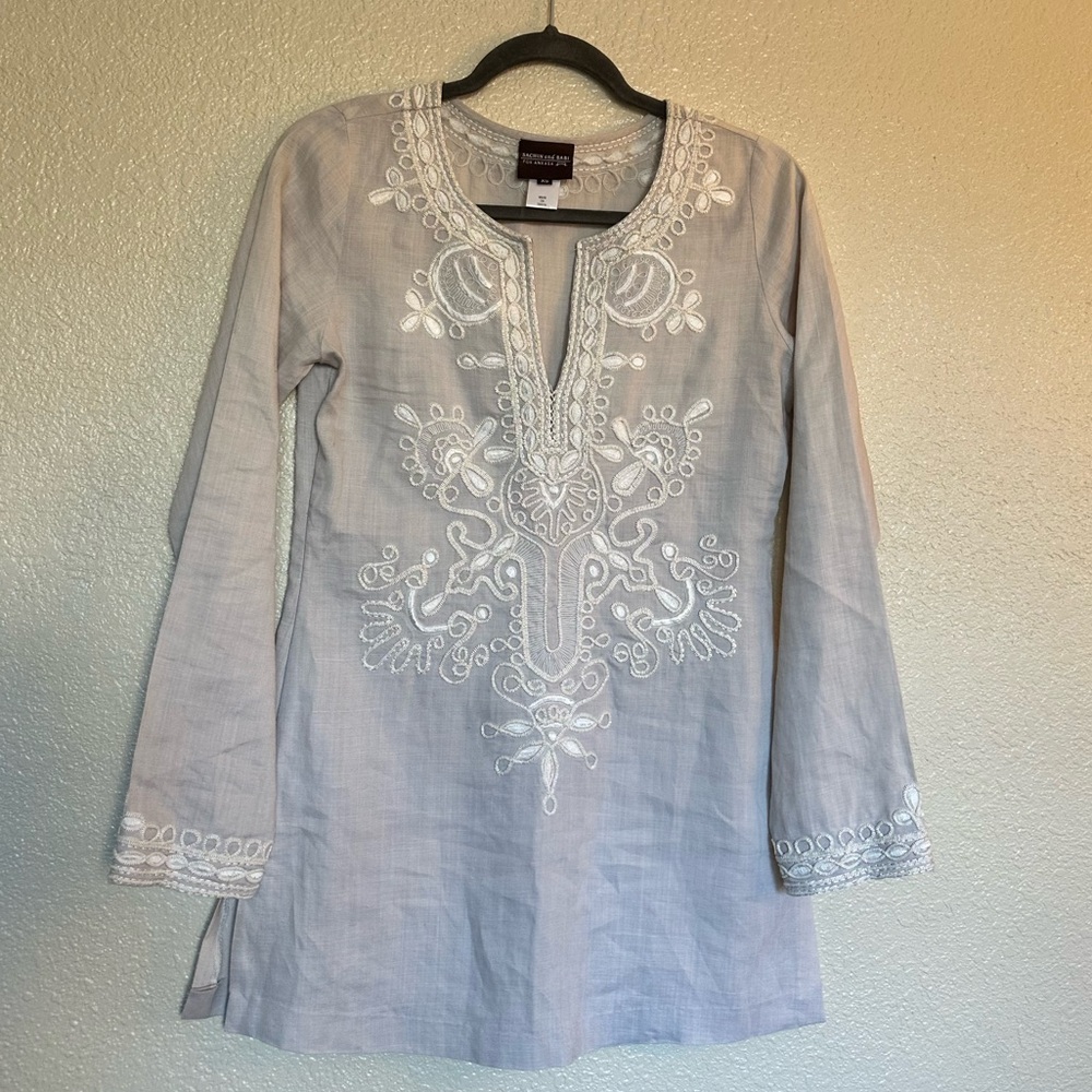 Sachin + Babi Cream Embroidered Top